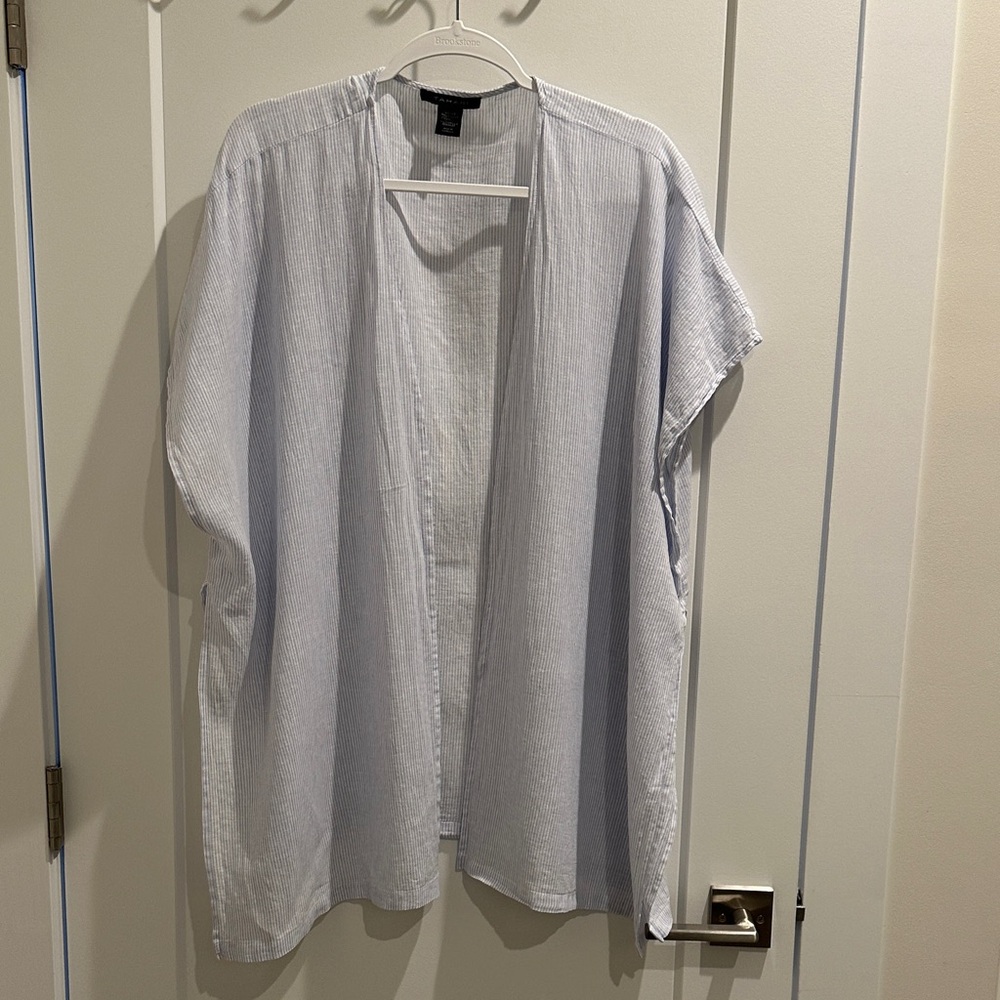 Woman’s Light Blue Striped coverup